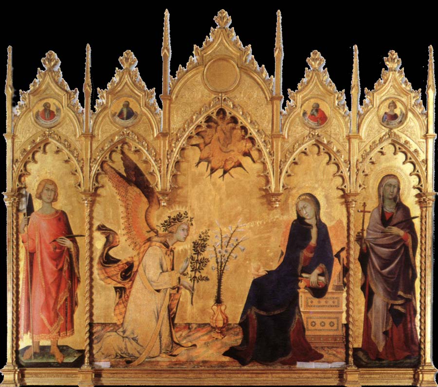 Simone Martini The annunciation with Two Saints